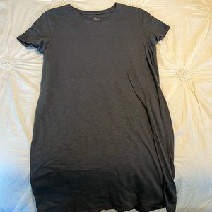 Universal Thread Short Sleeve Cotton T-Shirt Dress - Charcoal